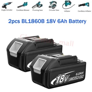 2PACK for Makita 18V Lithium-Ion 6.0Ah Battery BL1860B BL1850 BL1840 Power tool - Picture 1 of 6