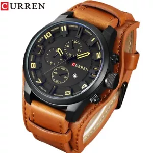 CURREN orologi da uomo lusso orologio moda e tempo libero business quarzo orologio data - Foto 1 di 29