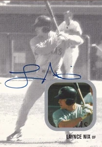 LAYNCE NIX TEXAS RANGERS SIGNED 2002 CARD NATIONALS REDS PHILADELPHIA PHILLIES - Picture 1 of 1