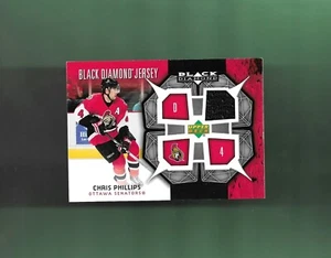 07-08 Tarjeta JERSEY Diamante Negro # BDJ-CP CHRIS PHILLIPS OTTAWA SENADORES - Imagen 1 de 2