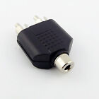 3.5mm 1/8" Female Jack To Dual 2x RCA Male Y Splitter Audio Adapter Connector