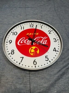 Coca Cola Batterieuhr 15" Ladenwerbung sehr schön LQQK (D) - Bild 1 von 7