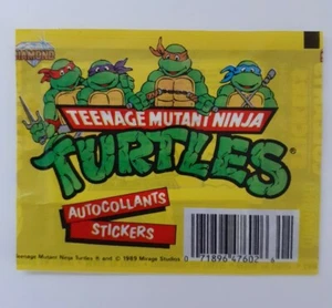 Teenage Mutant Ninja Schildkröten versiegelt Aufkleber Paket für 1989 TMNT Aufkleber Album  - Bild 1 von 3