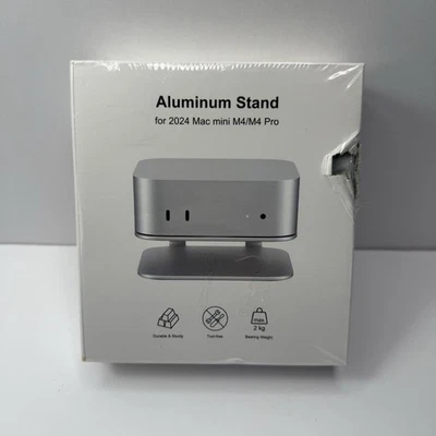 Mac mini M4 Dock Stand, Aluminum Desktop Stand Mount for New Mac mini  - Image 1 of 4