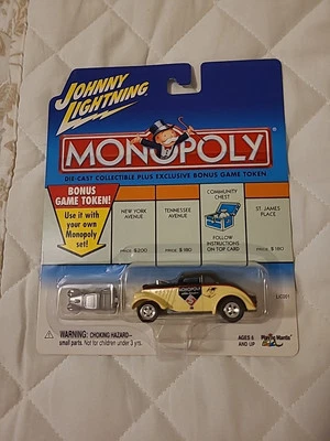Johnny Lightning Monopoly 1933 Willys Gasser Car + Bonus Token 2001 - NEW - Image 1 of 2