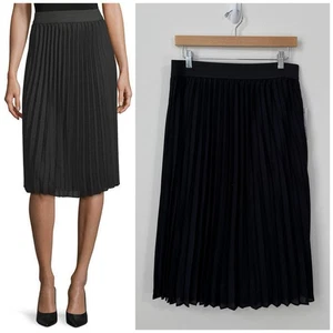 NUEVO CON ETIQUETAS Falda Midi Plisada Worthington Talla M Negra Forrada Cintura Elástica - Imagen 1 de 12