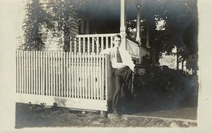 Young Man Graduation picture AZO RPPC postcard Gay Estate Collection - Picture 1 of 2