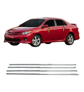 Window Molding Trim Chrome Cover For Toyota Corolla 2006-2013 4 PCS - Bild 1 von 1