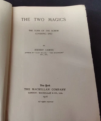 The Two Magics by Henry James 1916 HC — 第 1/4 张图片