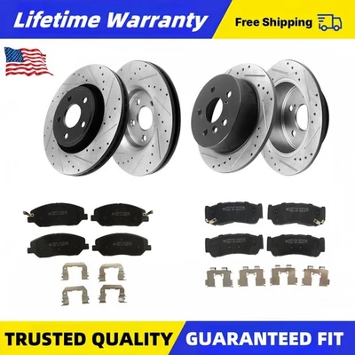 Front Rear Disc Brake Rotors Ceramic Pads for Hyundai Santa Fe 2007 2008 2009  Foto 1 de 4