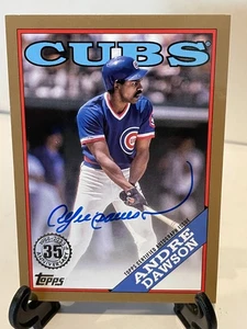 Andre Dawson Auto Gold #19/50 2024 Topps 1988 35th Anniversary Chicago Cubs - Picture 1 of 2
