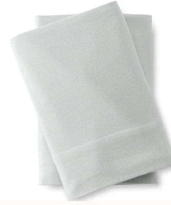 Juego de 2 fundas de almohada estándar/queen de franela de terciopelo Lands' End paquete nuevo Foto 1 de 4