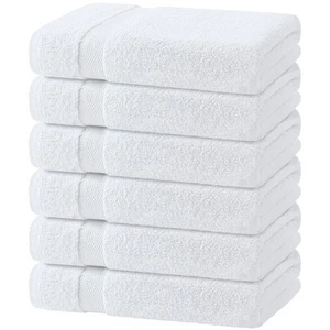 Wealuxe White Bath Towels 22x44 Inch, Cotton Towel Set for Bathroom, Hotel, Gym, - Picture 1 of 7