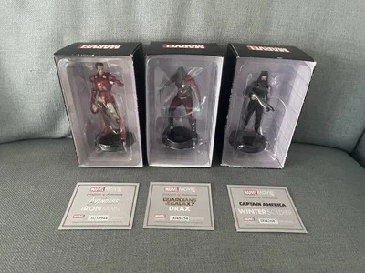 Новый 3 x Зимний солдат Железный человек Дракс фигурка Marvel Eaglemoss 2016 действие набор - Изображение 1 из 4