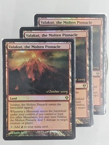 3x Foil Valakut, the Molten Pinnacle Zendikar Prerelease Fast Free Shipping! - Picture 1 of 7