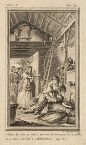 Überraschtes Schäferstündchen, Kupferstich Barock 1750-1799 Unbekannt (18.Jhd) - Bild 1 von 5