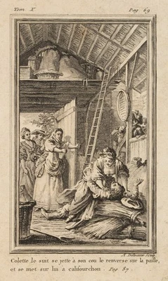 Überraschtes Schäferstündchen, Kupferstich Barock 1750-1799 Unbekannt (18.Jhd) - Bild 1 von 4