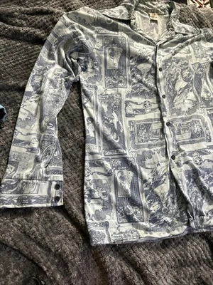 Винтажная рубашка Alfie California размер XL, 60-е/70-е на пуговицах с длинным рукавом произведение искусства - Изображение 1 из 4