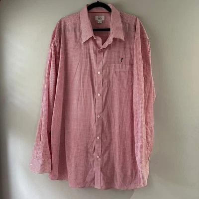 Cutter and Buck Mens Gingham Button Up Shirt XXXL Cincinnati Bearcats Logo Red - Image 1 of 4