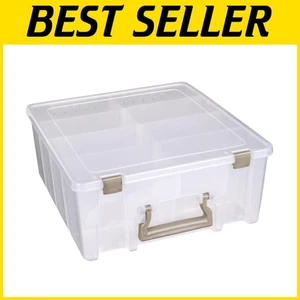 Super Satchel Double Deep Compartment Box - Craft Storage - Picture 1 of 8