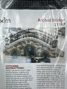 Mary Maxim Arched Bridges Villages Plastic Canvas Craft Kit - Picture 1 of 3