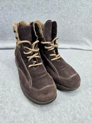 La Canadienne US 9M Brown Suede Lace Up Snow Winter Lined Fur Ankle Boots BX - Image 1 of 4