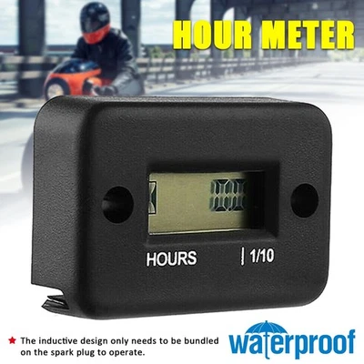Small Digital Hour Meter For Lawn Mower Generator Motorcycle ATV Waterproofb2 - Image 1 of 4