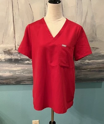 Blusa Médica FIGS Catarina One Pocket Roja, Mediana Foto 1 de 4