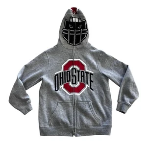Ohio State Buckeyes Varsity Youth MD Front Zip Sweatshirt Hoodie Football Face - Picture 1 of 6