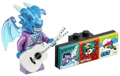 New SEALED BAG w/ box Dragon Guitarist Lego Vidiyo Bandmates Series 2 Minifigure - Image 1 of 4