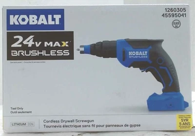 NEW Kobalt KDS 124B-03 24V 1/4" Chuck Drywall Screwgun $140 - Image 1 of 2