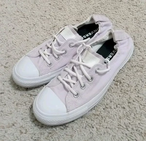 Converse All Star Women's Size 9.5 Lilac Canvas Low Top Elastic Back Shoes - Picture 1 of 8