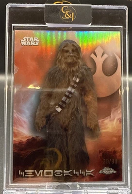 2025 Topps Star Wars Chrome #AV-23 Chewbacca 39/99 - Image 1 of 2