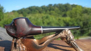 Cane intagliato Briar? Pipa tenuta per fumare tabacco 4,5" L - Foto 1 di 23