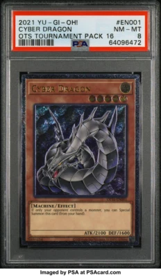 Yu-Gi-Oh! PSA 8 NEAR MINT-MINT Ots Tournament Pack 16 EN001 Cyber Dragon - Image 1 of 2