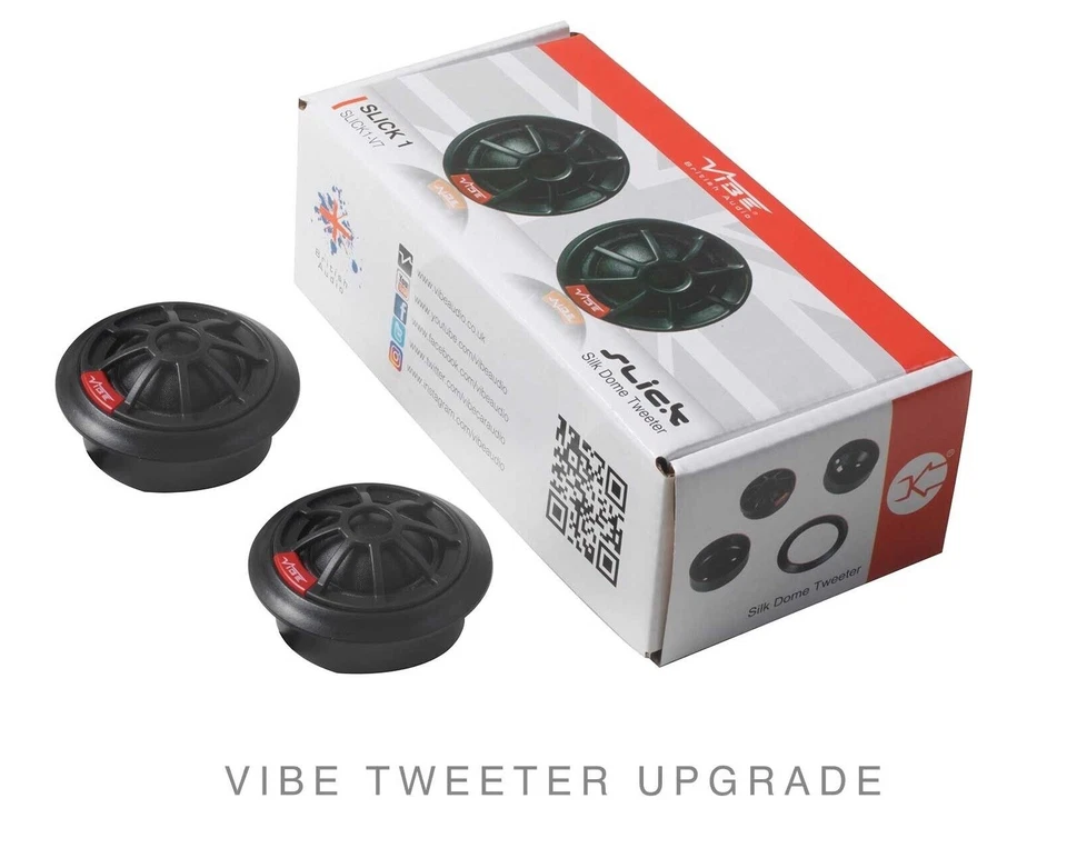 VIBE Slick 1 Silk Dome Tweeters 150w With Crossover Car Audio Component