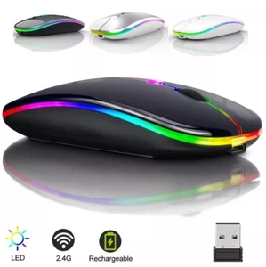 PC Maus Kabellos USB Wireless Mouse Computer Notebook Laptop Funkmaus Aufladbar - Bild 1 von 13