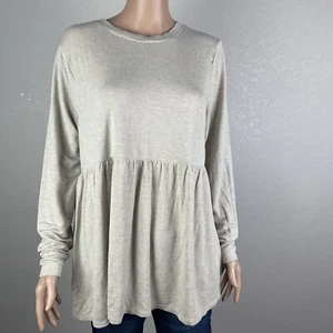 Motherhood Umstandsbluse Langarmshirt hellbraun hellbraun Large F14 - Bild 1 von 8