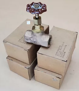 CRANE Globe Valve Manual Bronze Threaded 1/2" NPT 1240 4820-00-541-7572 LOT of 4 - Picture 1 of 7