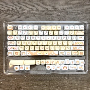 Cute MOA Shiba Inu Keycap Set Mechanical Keyboard - Orange, Yellow, Cream - Picture 1 of 4