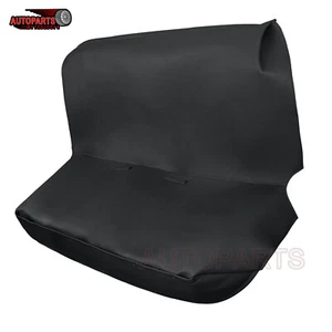 Black Front Bench Seat Synthetic Leather Cover For 1950-2004 Chevy 1940-91 Ford - Picture 1 of 10