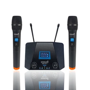 Wireless Microphone System 2 Channel UHF Handheld Church Microphone Karaoke Mic - Picture 1 of 12
