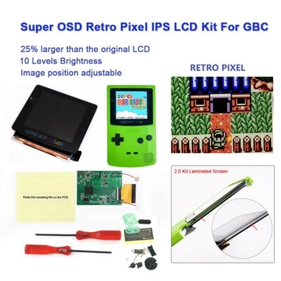 MARKENLOS GBC Q5 RETRO PIXEL IPS LCD 2.0 Laminated Screen Backlight Kit For Game Boy Color