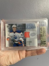 2015-16 Upper Deck Ice Connor McDavid Fresh Threads Rookie Patch BGS 9.5 Oilers