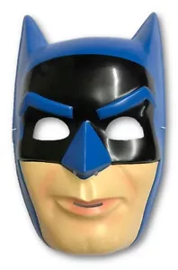 Batman Plastic Mask Blue DC Comics Fancy Dress Halloween Child Costume Accessory - Picture 1 of 1