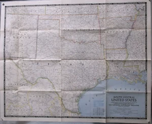 National Geographic December 1947 "South Central United States" Map - Picture 1 of 2