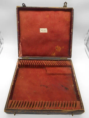 COFFRET ÉCRIN POUR MÉNAGÈRE 24 COUVERTS FOURCHETTE CUILLERE EN ARGENT MASSIF 19e - Photo 1/4