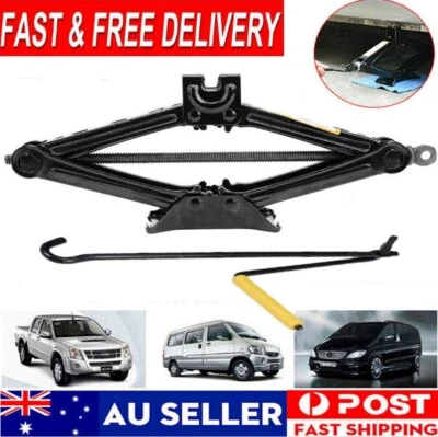 2 Ton Emergency Scissor Floor Jack Wind Up Lift Car Van Garage Speed Handle Tool - image 1 of 4