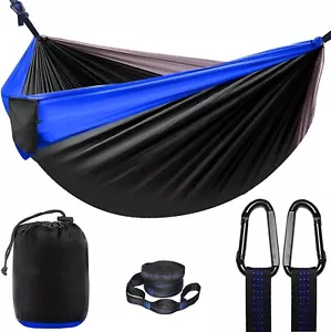 Double Camping Hammock, Portable Hammocks with 2 Tree Straps, Two Person Hamm... - Picture 1 of 6