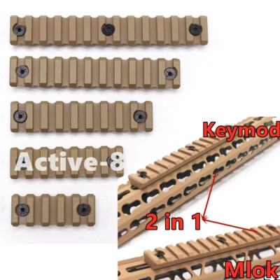 ACTIVE-8 5/7/9/11/13Slot Universal Picatinny Rail Section Segment Fit Both Mount - Image 1 of 4